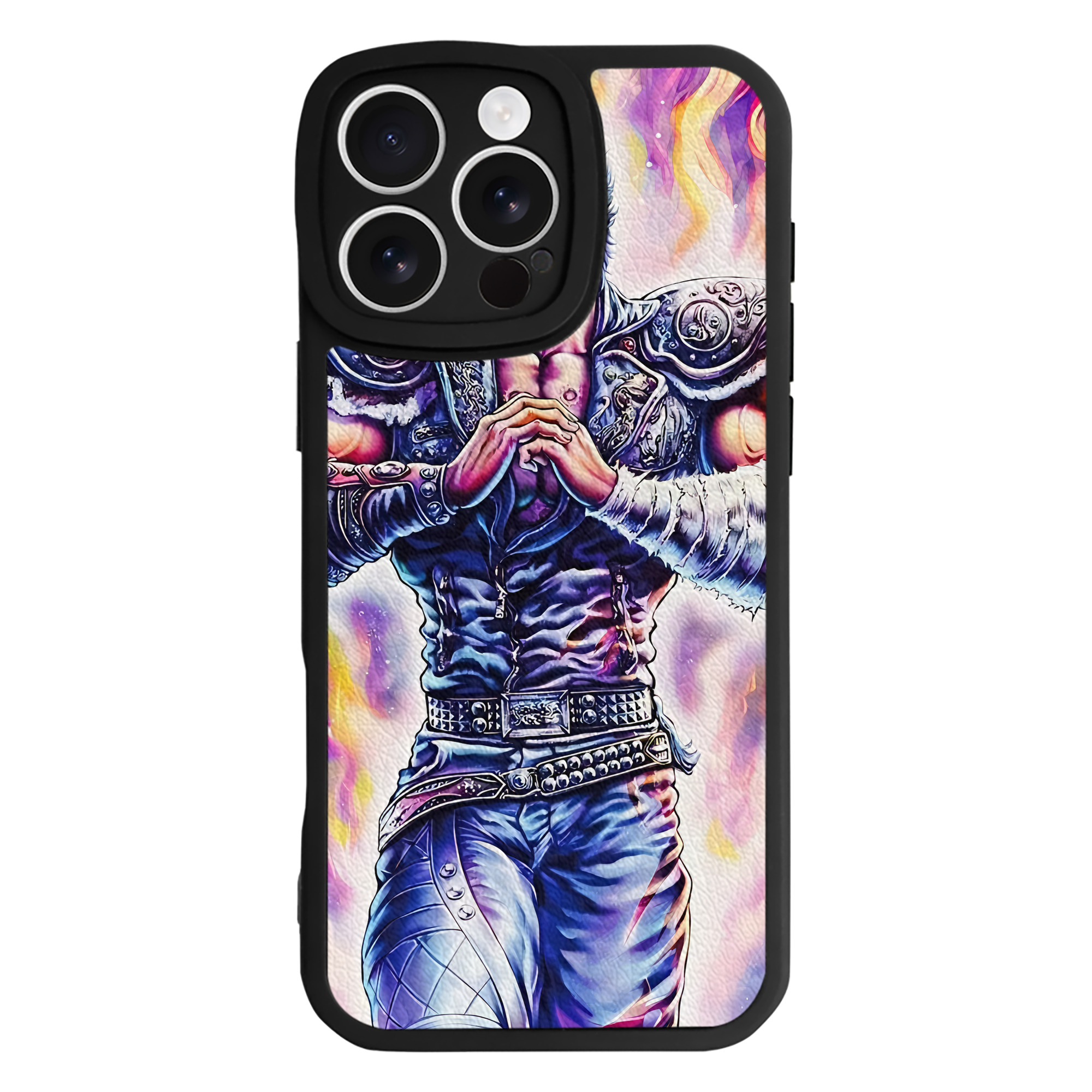 （画像用） 北斗の拳 Fist of the North Star 【iPhone 16シリーズ対応】シリコンスマホケース（レザー調） 材質：シリコン